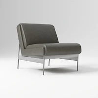 Lacon Chair, Saddle Leather, Nut, Textured Antique Bronze
