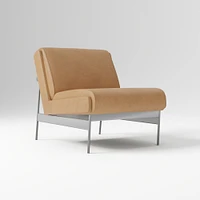 Lacon Chair, Saddle Leather, Nut, Textured Antique Bronze