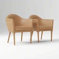 Marlo Dining Chair, Saddle Leather Nut, Blonde