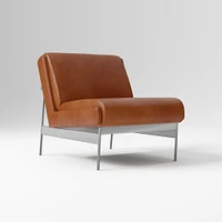 Lacon Chair, Saddle Leather, Nut, Textured Antique Bronze