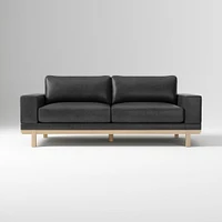 Dewitt 76" Sofa, Vegan Leather, Saddle, Blonde