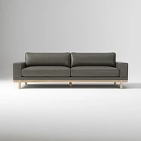 Dewitt 76" Sofa, Vegan Leather, Saddle, Blonde