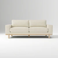 Dewitt 76" Sofa, Vegan Leather, Saddle, Blonde