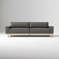 Dewitt 76" Sofa, Vegan Leather, Saddle, Blonde