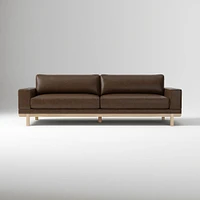 Dewitt 76" Sofa, Vegan Leather, Saddle, Blonde