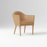 Marlo Dining Chair, Saddle Leather Nut, Blonde