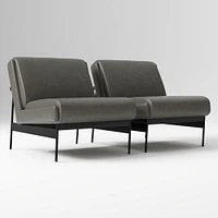 Lacon Chair, Saddle Leather, Nut, Textured Antique Bronze