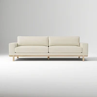 Dewitt 76" Sofa, Vegan Leather, Saddle, Blonde