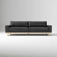 Dewitt 76" Sofa, Vegan Leather, Saddle, Blonde