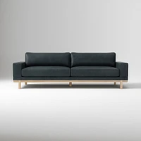 Dewitt 76" Sofa, Vegan Leather, Saddle, Blonde