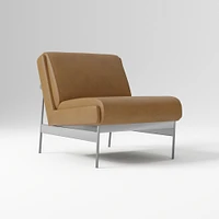 Lacon Chair, Saddle Leather, Nut, Textured Antique Bronze