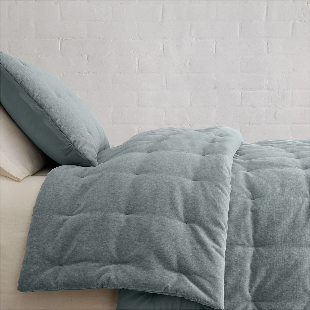 Cotton Velvet Full/Queen Quilt, Natural