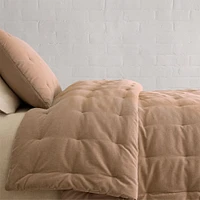 Cotton Velvet Full/Queen Quilt, Natural