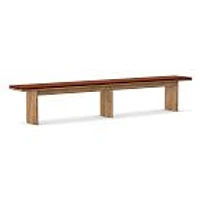 Anton 58" Bench Cushion, Vegan Leather, Saddle Nut