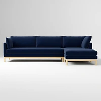 Hargrove Sectional Set 10 RA Sofa Corner Ottoman Down Yarn Dyed Linen Weave Graphite Dune