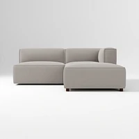Remi Ottoman, Memory Foam, Yarn Dyed Linen Weave, Alabaster, Concealed Support