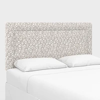 Upholstered Bordered Headboard, California King, Performace Velvet, Shadow