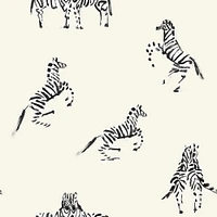 Zebras Wallpaper, Love Red, 28 sq ft