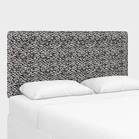 Upholstered Bordered Headboard, California King, Performace Velvet, Shadow