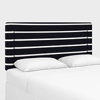 Upholstered Bordered Headboard, California King, Performace Velvet, Shadow