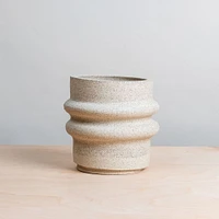 Bump Stoneware Planter Natural Small