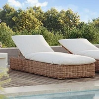 Westport Outdoor Chaise Lounge, Natural, Alabaster