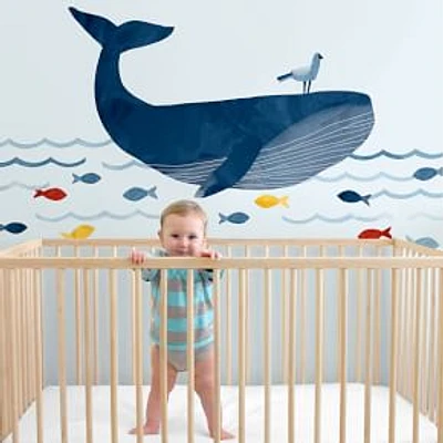 Warrick The Whale Peel & Stick Wallpaper, WE Kids