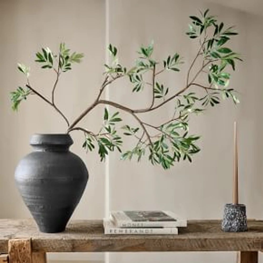 Faux Black Olive Branch, Green