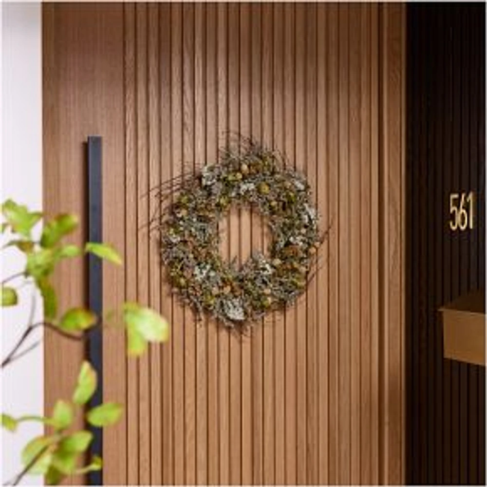 Dried White Twig Wreath