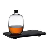 Nude Malt Whiskey Bottle With Wooden Tray