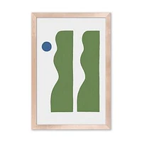 2 Green Vase by Roseanne Kenny Framed Paper Natural Maple 12x18