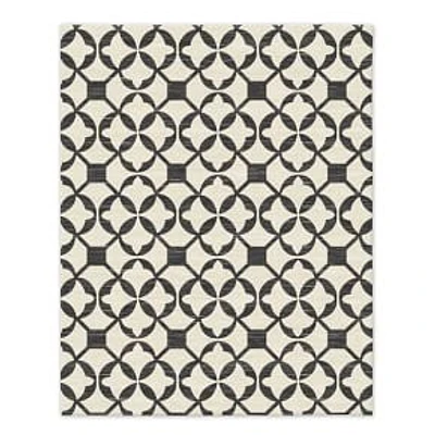 SPO Tile Wool Kilim Rug, 10'x14', Iron