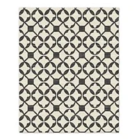 SPO Tile Wool Kilim Rug, 10'x14', Iron