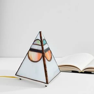 Tabletop Pyramid Lamp, Moonrise Sunset, Small