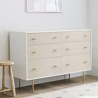 Modernist, Extra Wide Dresser, White + Winter Wood, WE Kids