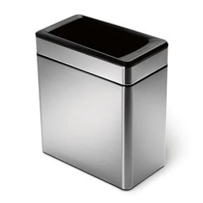 10L Slim Open Can, Brushed Steel