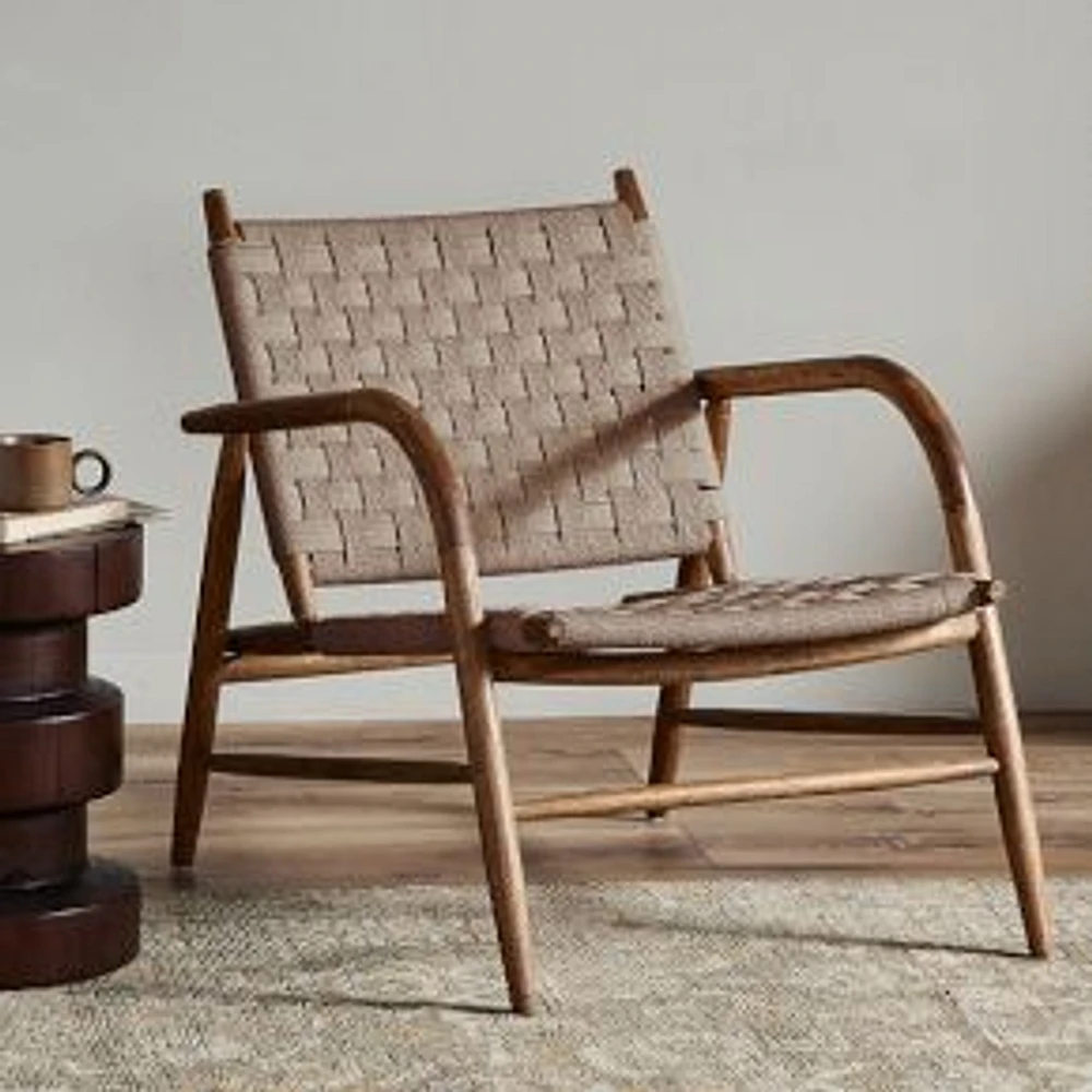 Morrissey Chair, Natural Paper Rush, Toasted Oak