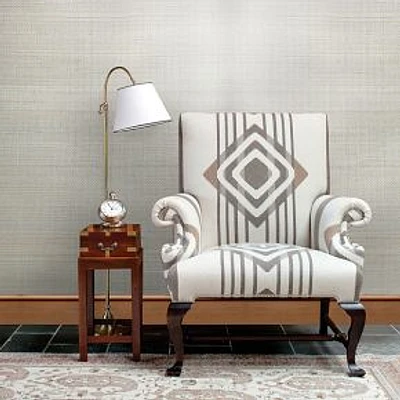 Pearl River Champagne Grasscloth Wallpaper