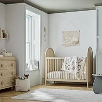 Vivienne Crib   Cerused White On Oak