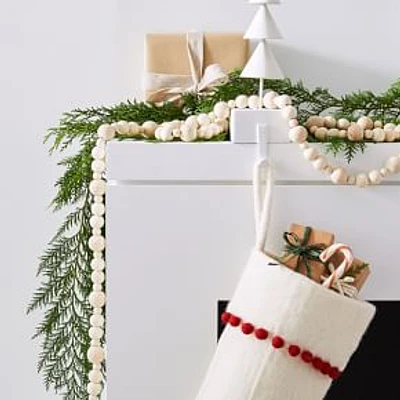 Wooden Ball Garland, 72"L