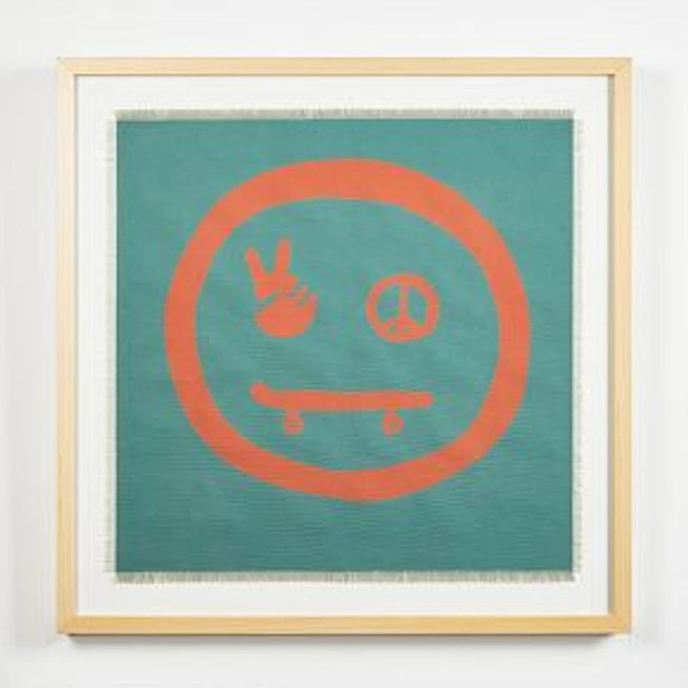 Peace Skate Face Large Framed Art by Wallshoppe