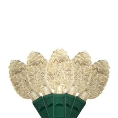 17.5' LED Pinecone Lights, Warm White, 25 Bulbs, 8"