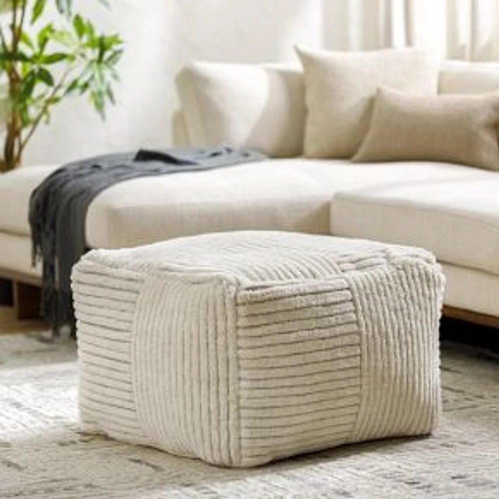 Tunisia Pouf, Cream