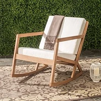 Vernon Outdoor Rocker, Beige, Teak