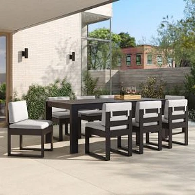 Telluride Aluminum Outdoor Expandable Dining Table and 8 Side Chairs