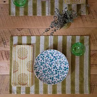 Maya Block-Printed Table Placemats, Set of 2