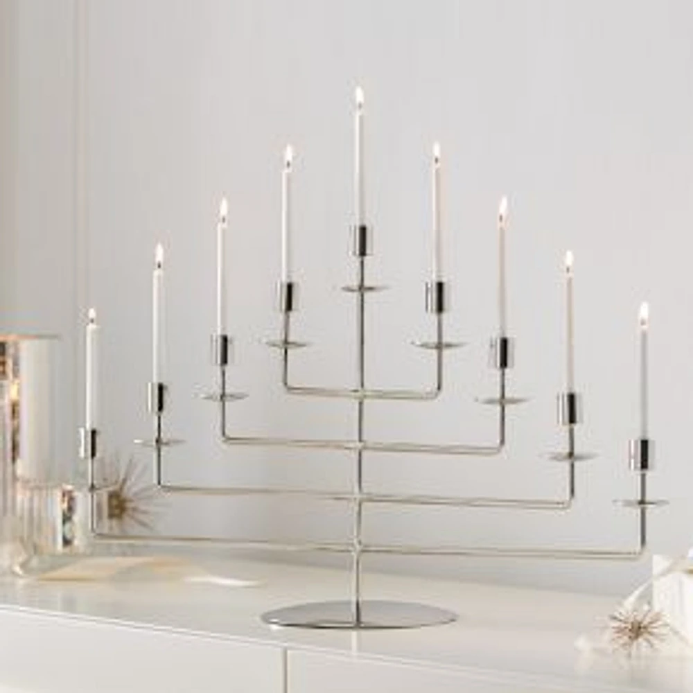 Alta Metal Menorah, Chrome