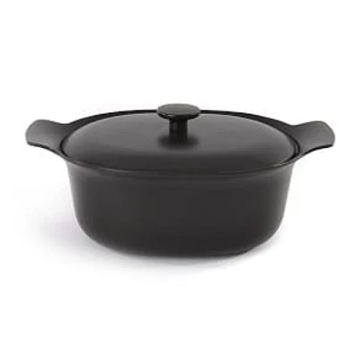 Ron 11" Cast Iron Covered Casserole, 5.5 qt, Green