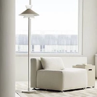 Billy Cotton Floor Lamp, 62" Height, Parchment