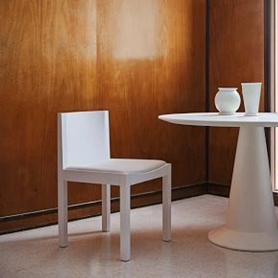 Billy Cotton Simple Dining Chair, White, Alabaster